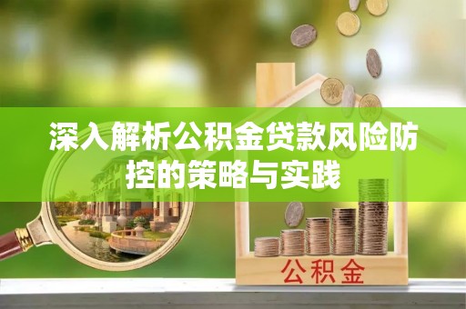 革吉深入解析公积金贷款风险防控的策略与实践