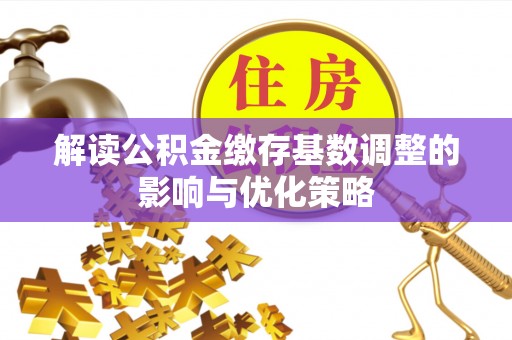 革吉解读公积金缴存基数调整的影响与优化策略