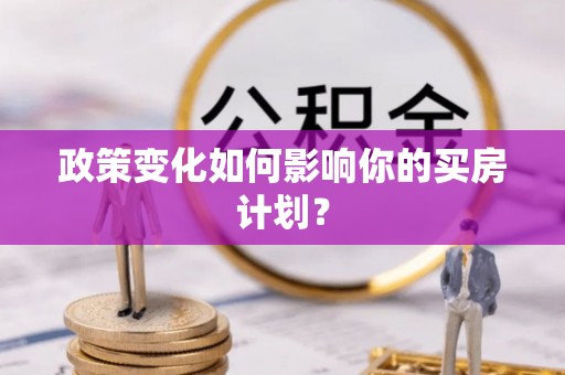 革吉政策变化如何影响你的买房计划？